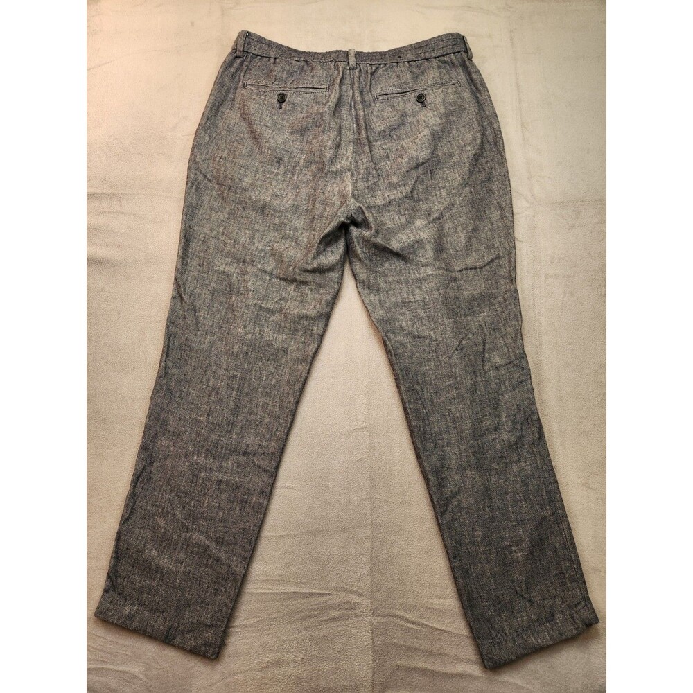Banana Republic Mason Athletic Tapered Pants Men's 33x30 Linen Blend Gray Chino - Picture 4 of 8